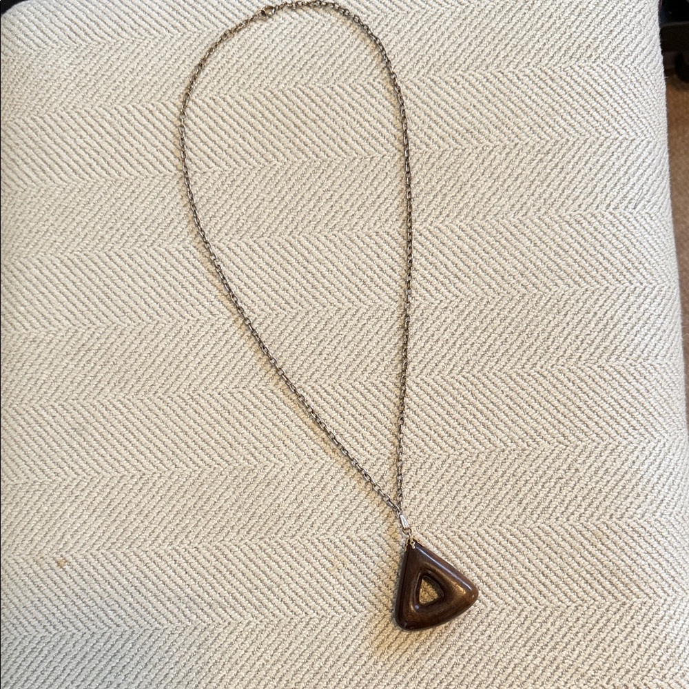 Brown Triangle Pendant Necklace - Women Jewelry